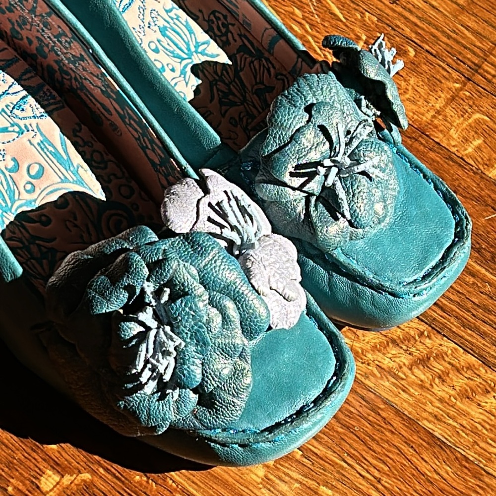 Macanna Italy Turquoise Blue Color Shoes Size 6.5 - Picture 4 of 16